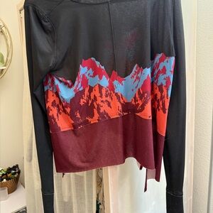 NWOT tags free people Mountain Graphic Long Sleeve Top.